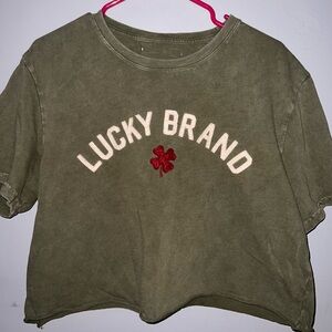 Vintage cropped Lucky Brand Mens T-shirt